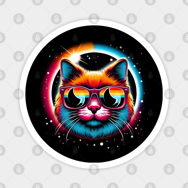 Cosmic Eclipse Feline Magnet by MakerMind8.2